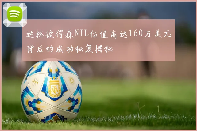 达林彼得森NIL估值高达160万美元背后的成功秘笈揭秘
